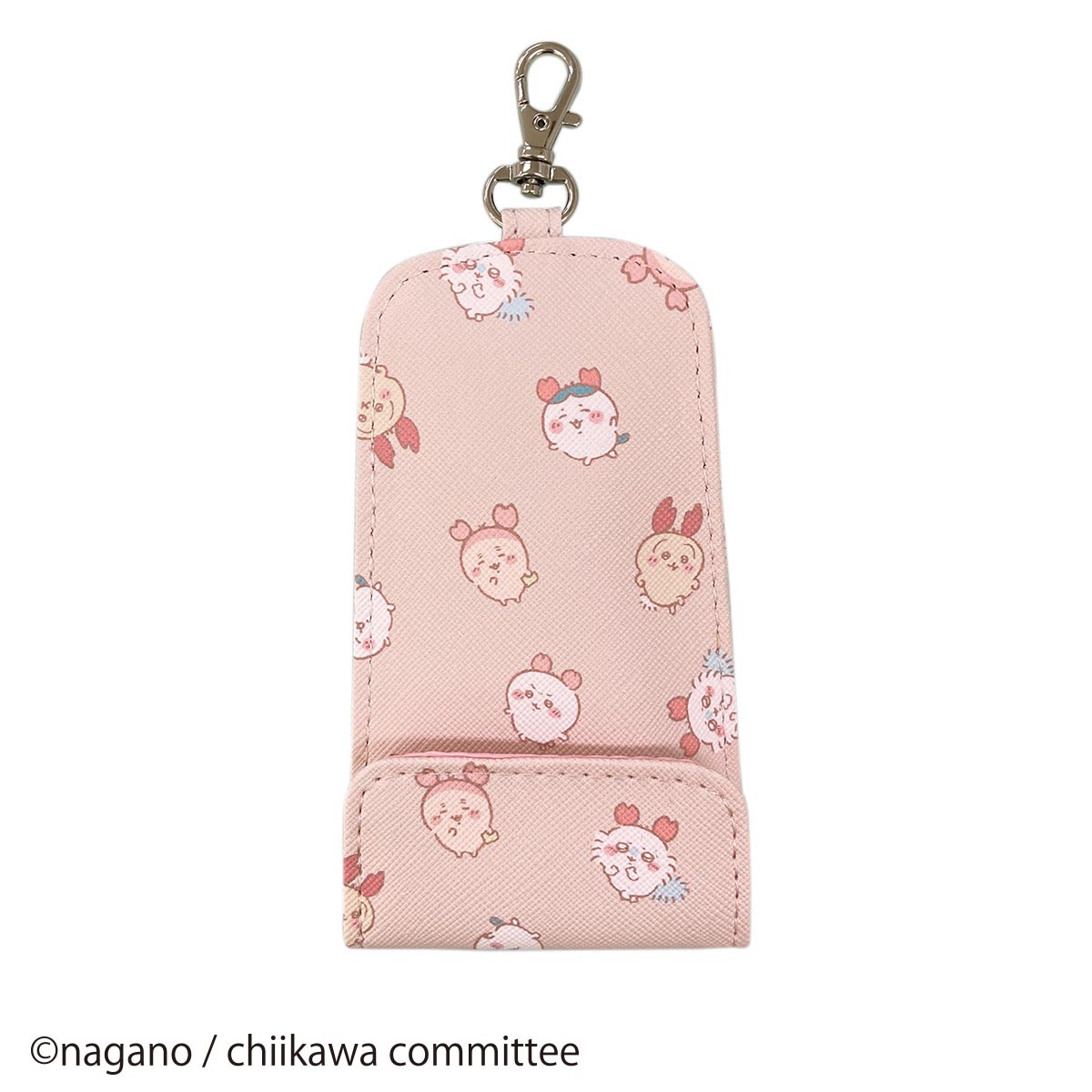 吉伊卡哇 卷線鑰匙套（粉紅色） ちいかわ リール付きキーケース（ピンク）