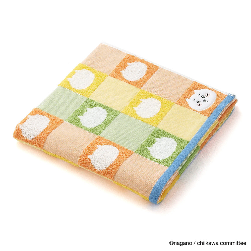 吉伊卡哇 浴巾（圖案橙色） ちいかわ バスタオル（パターン オレンジ）