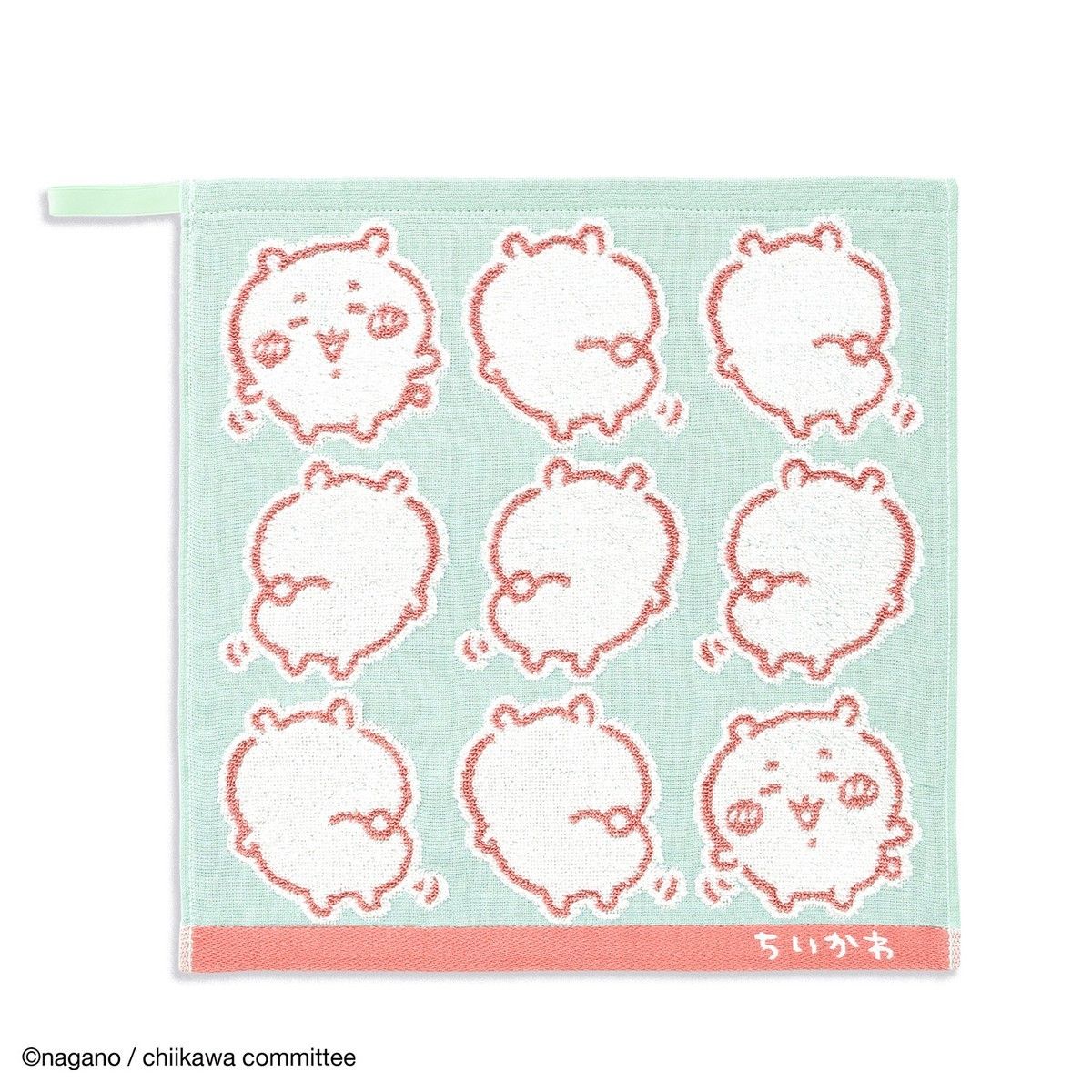 吉伊卡哇 吊環洗臉巾（黃色 綠色） ちいかわ ループ付きウォッシュタオル（イエ― グリーン）