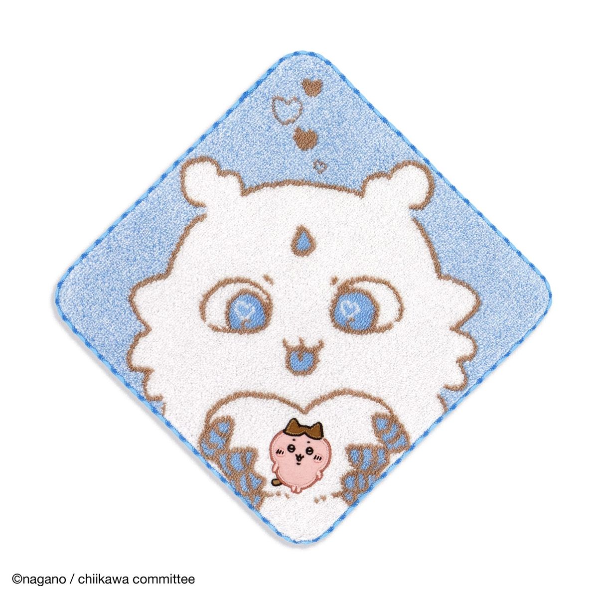 吉伊卡哇 毛巾手帕（凝固了 藍） ちいかわ タオルハンカチ（かたまってるよ ブルー）