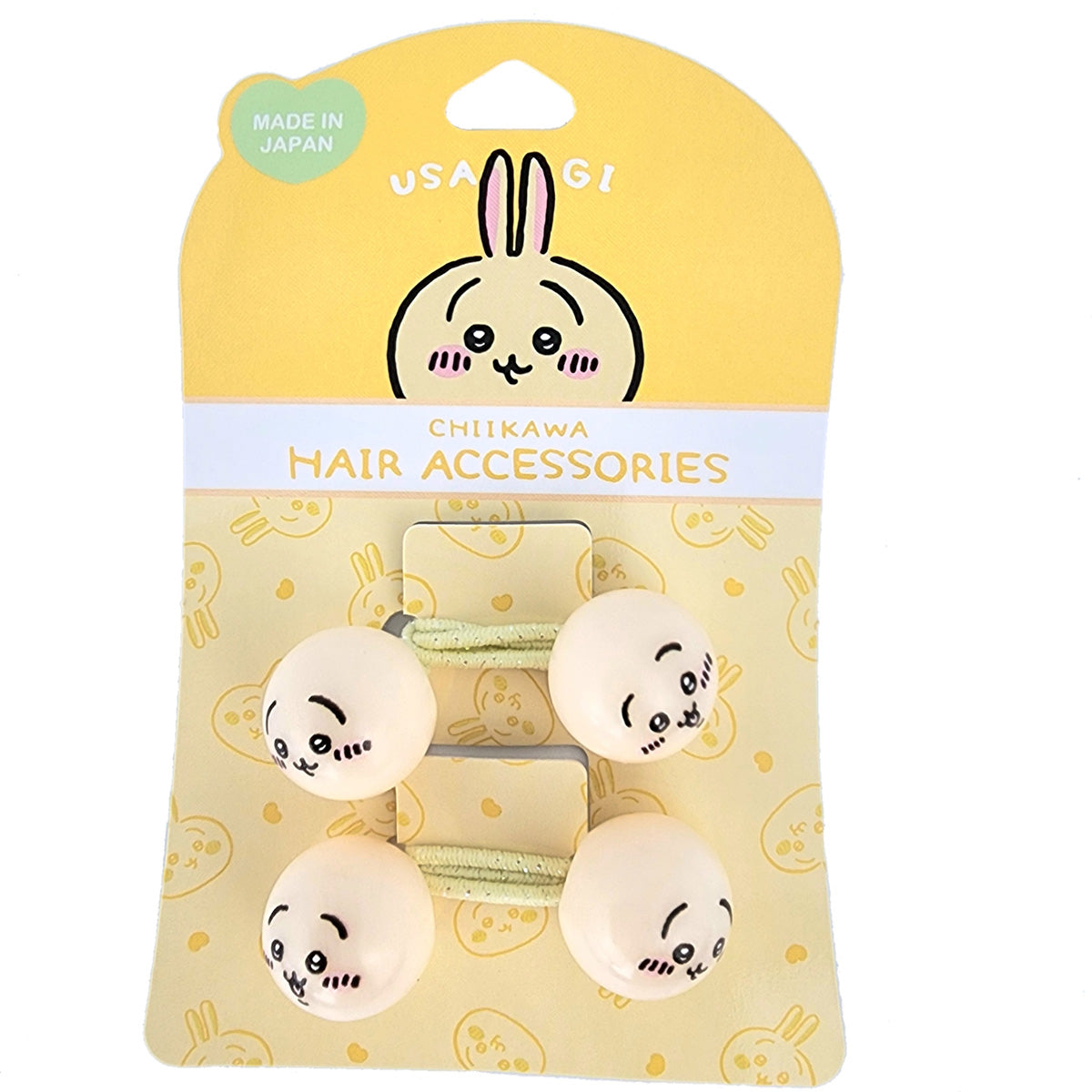 吉伊卡哇 鈴球髮圈2件組（兔兔） ちいかわ 鈴玉ヘアポニー2P（うさぎ）