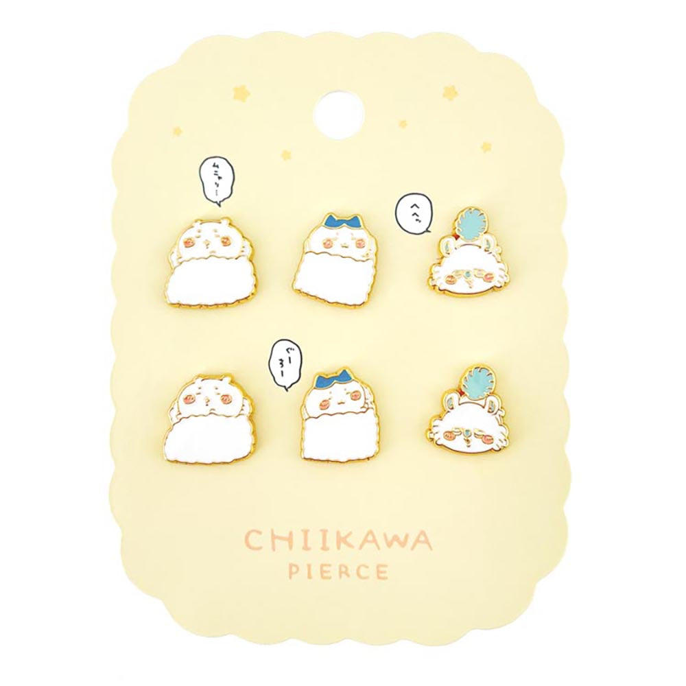 吉伊卡哇 6件裝耳環（金色） ちいかわ 6Pピアス（ゴールド）