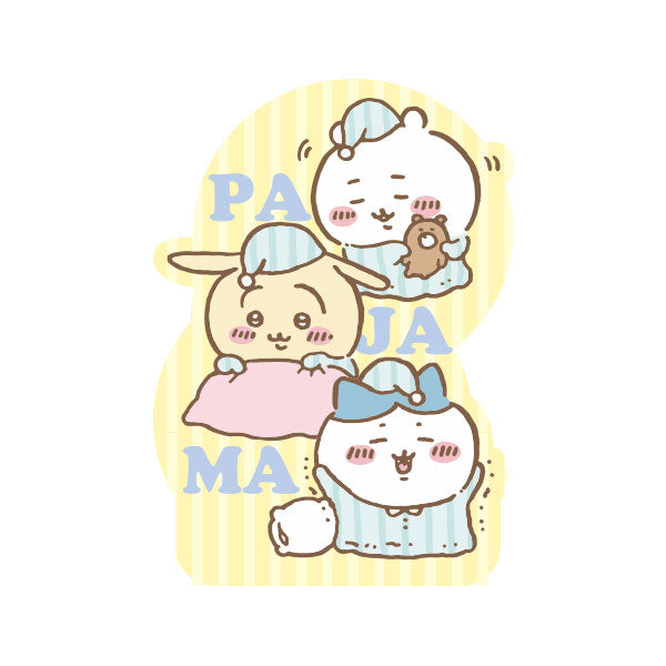 吉伊卡哇 人物貼紙（大家睡覺吧） ちいかわ キャラステ（パジャマみんな）