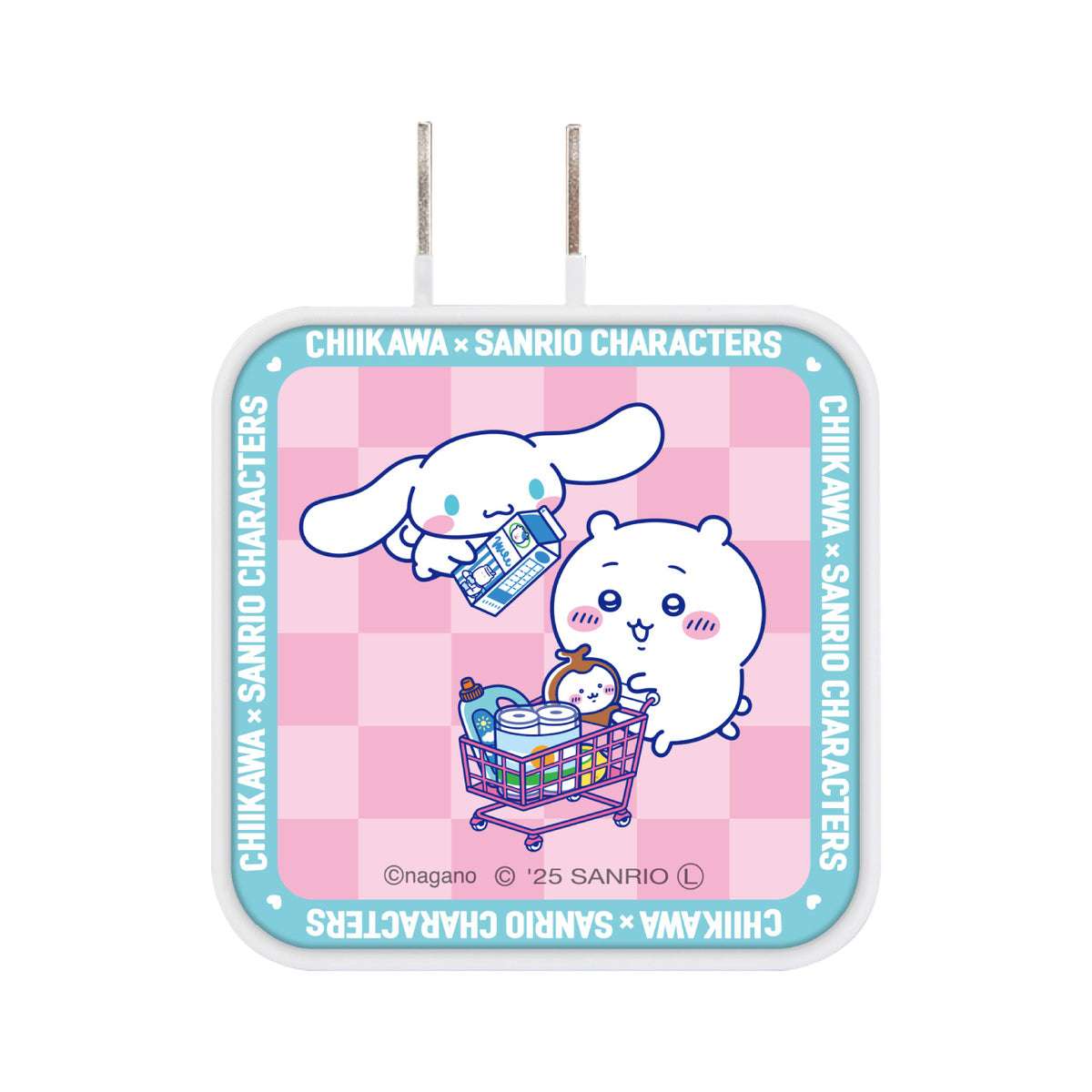吉伊卡哇 × 三麗鷗角色 USB/USB Type-C AC適配器 (吉伊卡哇 & 大耳狗) ちいかわ×サンリオキャラクターズ スーパーマーケットなUSB／USB Type-C ACアダプタ（ちいかわ＆シナモロール）