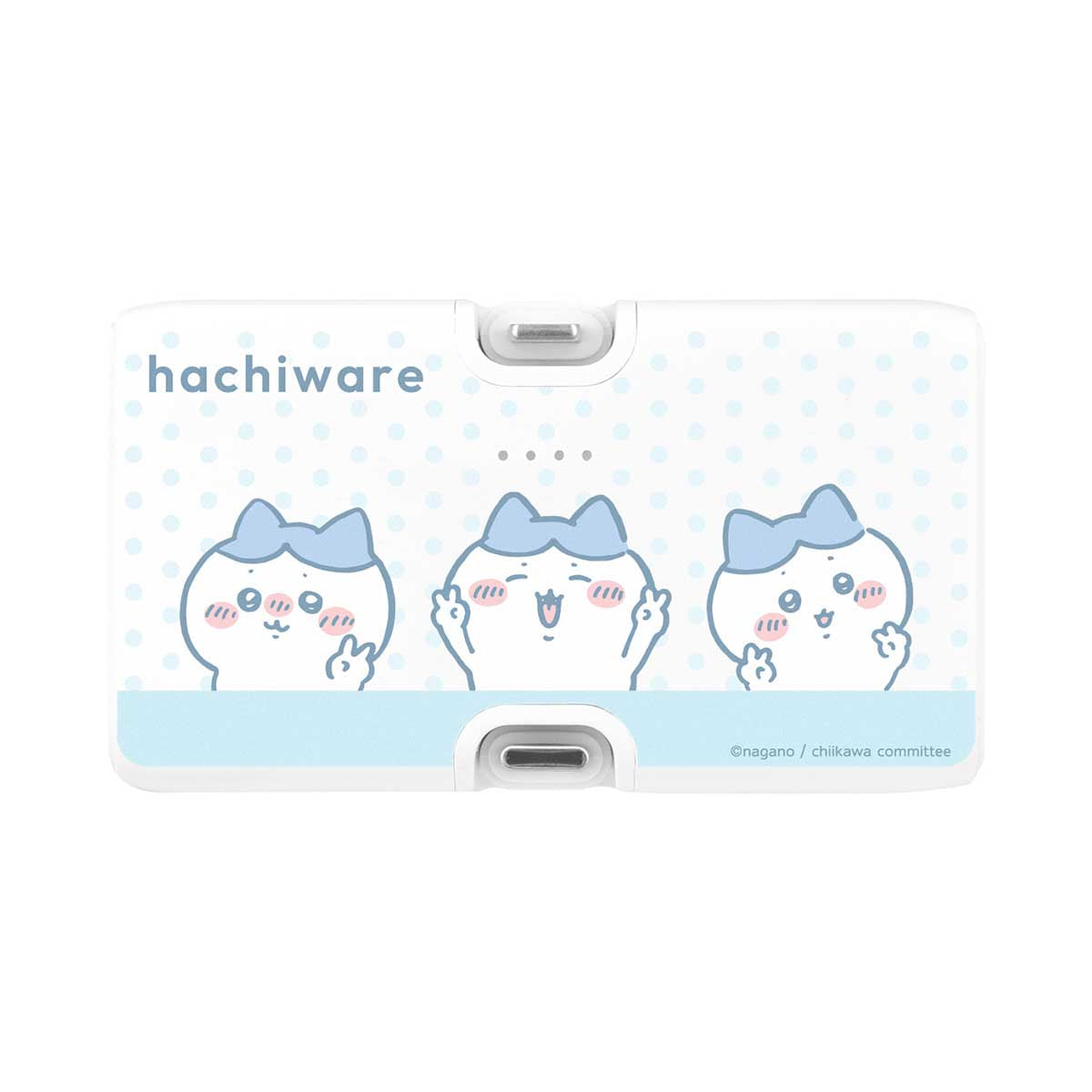 吉伊卡哇 帶Lightning/Type-C接口的鋰離子充電器 (小八貓) ちいかわ Lightning/Type-Cコネクタ付き リチウムイオン充電器（ハチワレ）