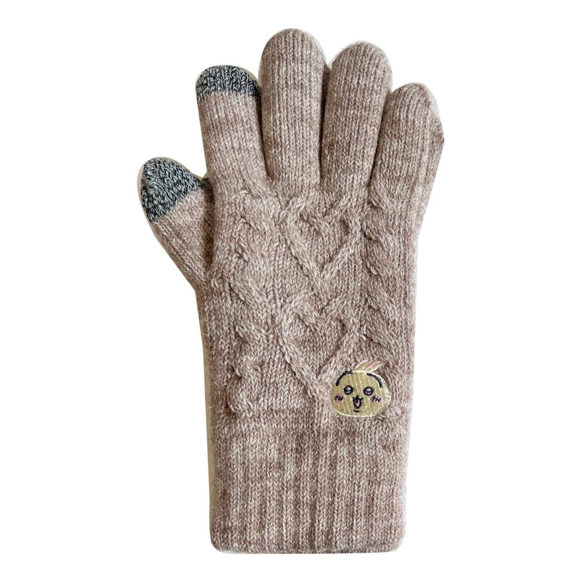 吉伊卡哇 支援智慧型手機電纜手套（兔子 臉） ちいかわ スマホ対応ケーブル手袋（うさぎ フェイス）