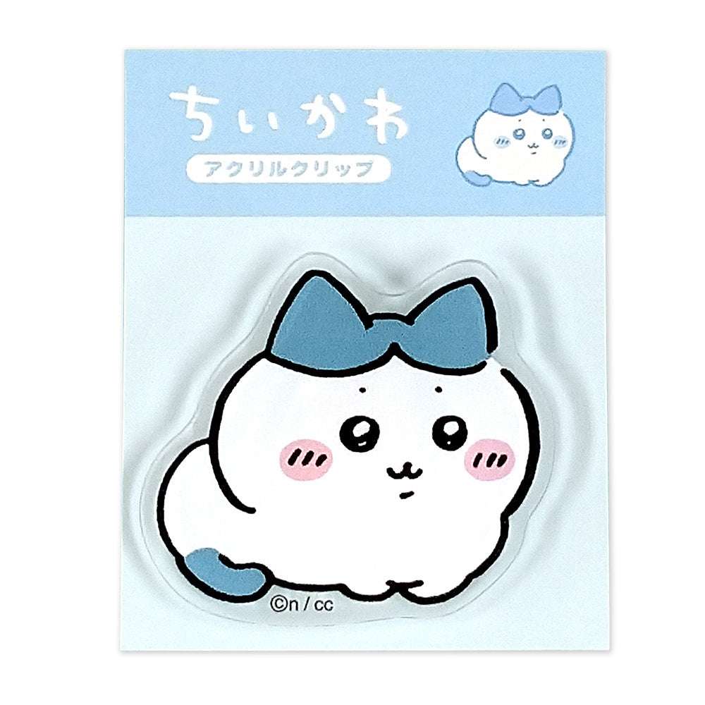 吉伊卡哇 壓克力夾子（小八貓・香箱坐） ちいかわ アクリルクリップ（ハチワレ・香箱座り）