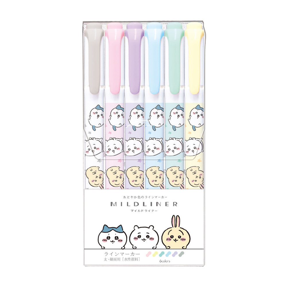 吉伊卡哇 Mildliner 6色套裝 ちいかわ マイルドライナー6色セット