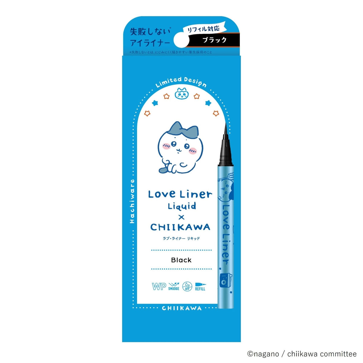 吉伊卡哇 Love Liner 液體眼線筆 R4 (小八貓 – 黑色) ちいかわ ラブ・ライナー リキッドアイライナーR4（ハチワレ・ブラック）