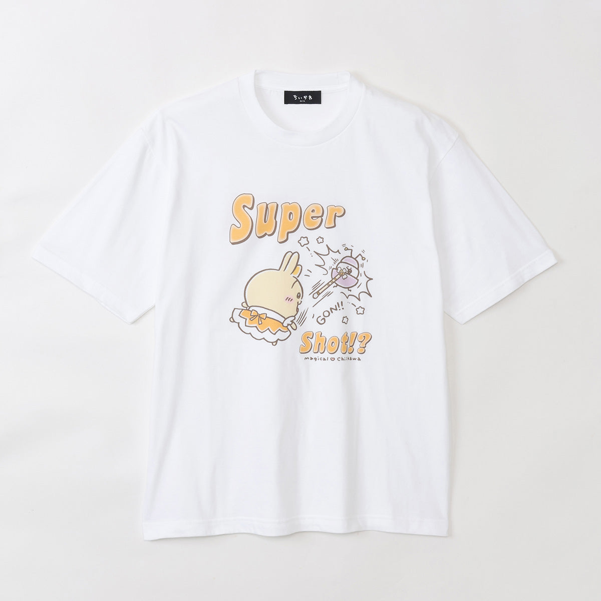 吉伊卡哇 超魔法吉伊卡哇 大T恤 Super Shot！？ 白色 ちいかわ 超まじかるちいかわ ビッグTシャツ Super Shot！？ ホワイト