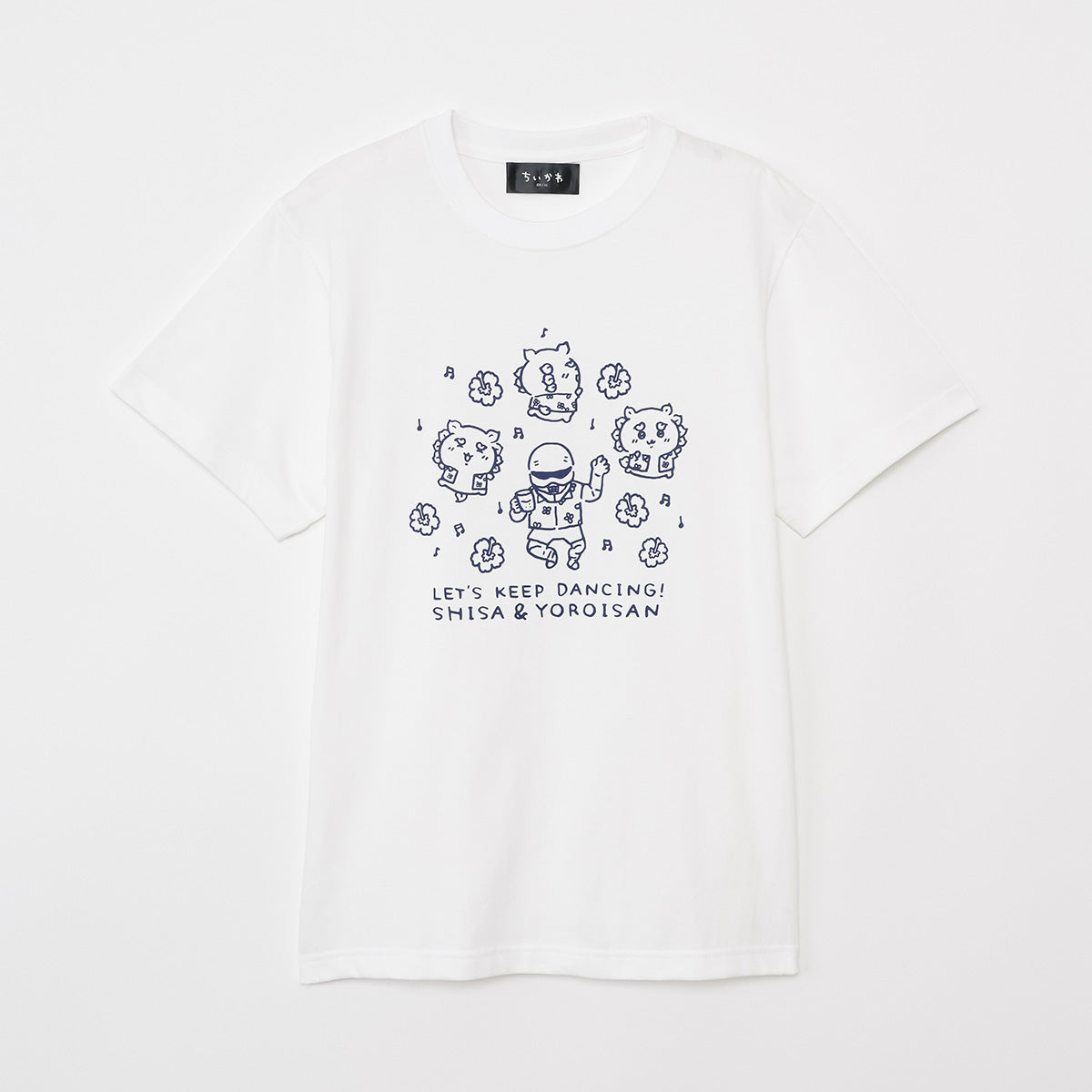 吉伊卡哇 風獅爺特產店 T恤 LET’S KEEP DANCING 白色 ちいかわ シーサーのおみやげやさん Tシャツ LET’S KEEP DANCING ホワイト