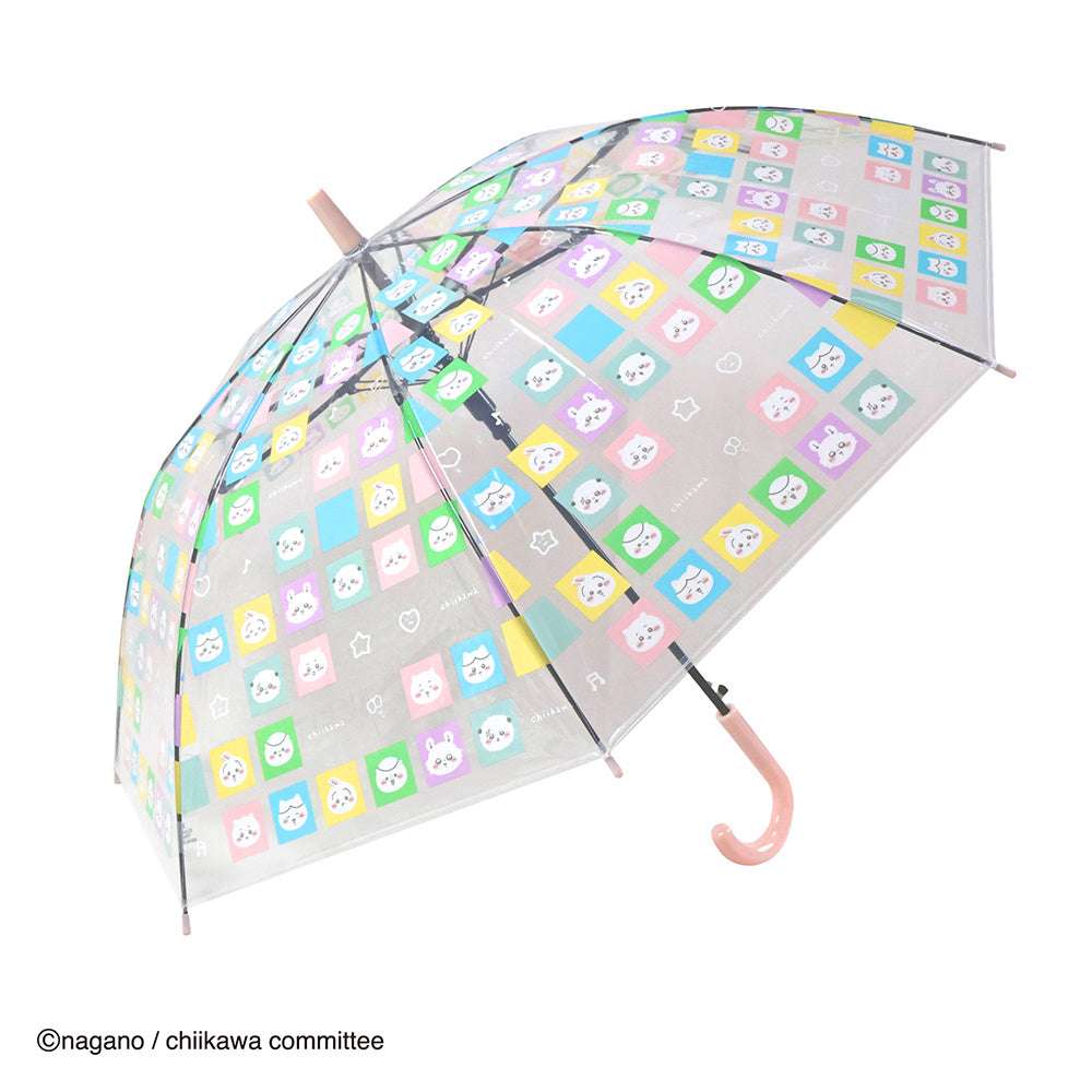 吉伊卡哇 一鍵式塑膠傘 50cm（彩色） ちいかわ ジャンプビニール傘 50cm（カラフル）