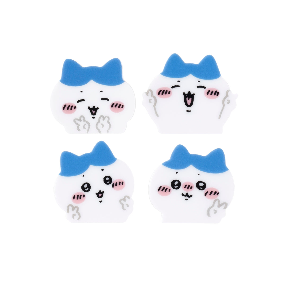 吉伊卡哇 4個套裝亞克力徽章（和平的小八貓） ちいかわ 4個セットアクリルバッジ（ピースなハチワレ）