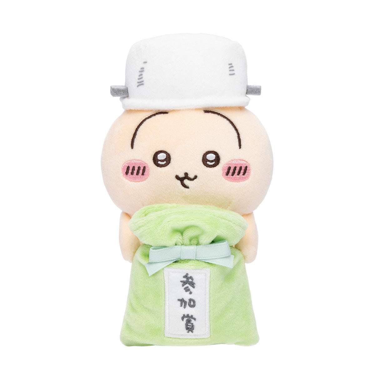 吉伊卡哇 守護桌面的掛件玩偶 (拿著參加獎的兔兔) ちいかわ デスクトップから見守るひっかけぬいぐるみ（参加賞持ちうさぎ）