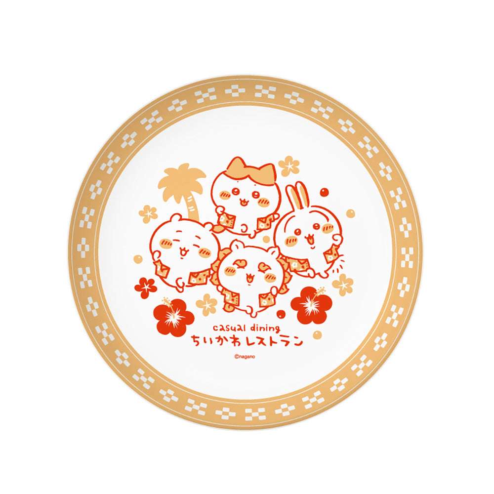 吉伊卡哇 吉伊卡哇餐廳 圓盤 (夏威夷襯衫) ちいかわ ちいかわレストラン ラウンドプレート（アロハシャツ）