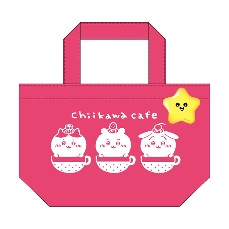 吉伊卡哇咖啡廳 星形徽章附便當托特包 ちいかわカフェ 星型缶バッジ付きランチトート