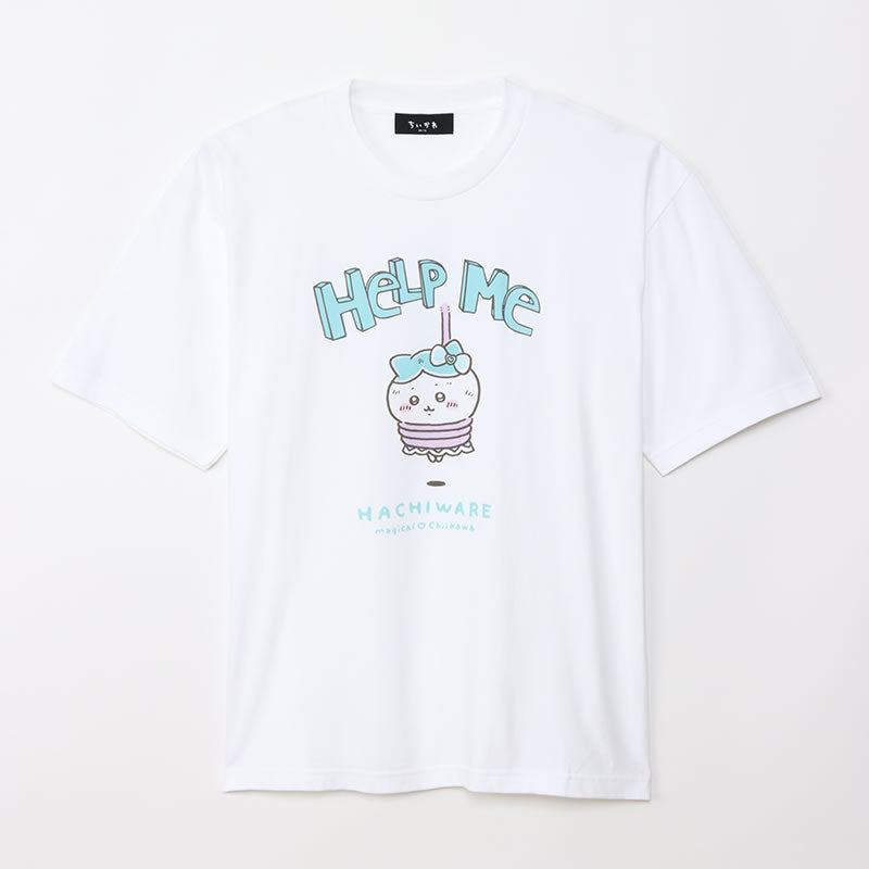 魔法吉伊卡哇 大號T恤 小八貓 HELP ME 白色 まじかるちいかわ ビッグTシャツ ハチワレ HELP ME ホワイト