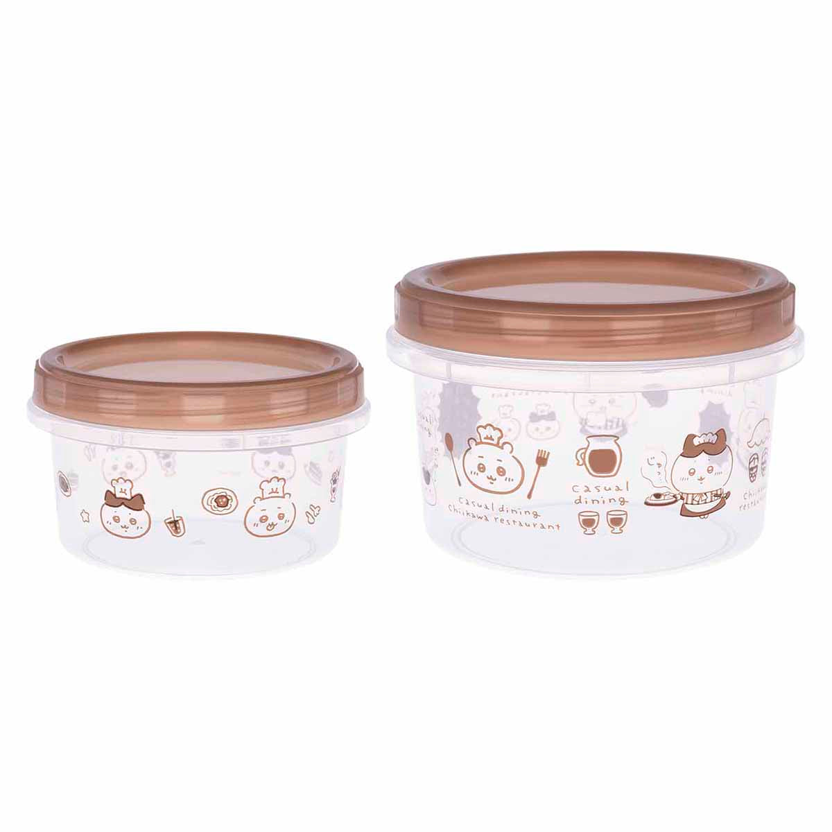 吉伊卡哇 吉伊卡哇餐廳 2個組圓形容器 ちいかわ ちいかわレストラン 2個セットラウンドコンテナ