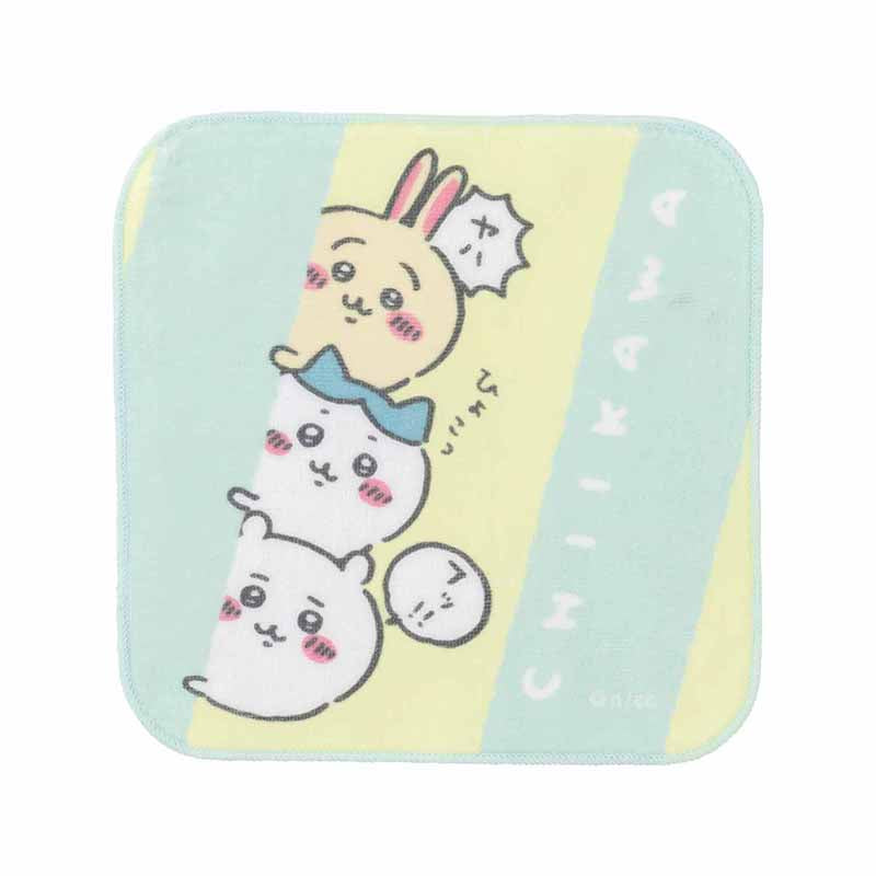 吉伊卡哇 露臉小手巾（並排露臉） ちいかわ ひょっこりのぞくハンドタオル（並んでひょっこり）