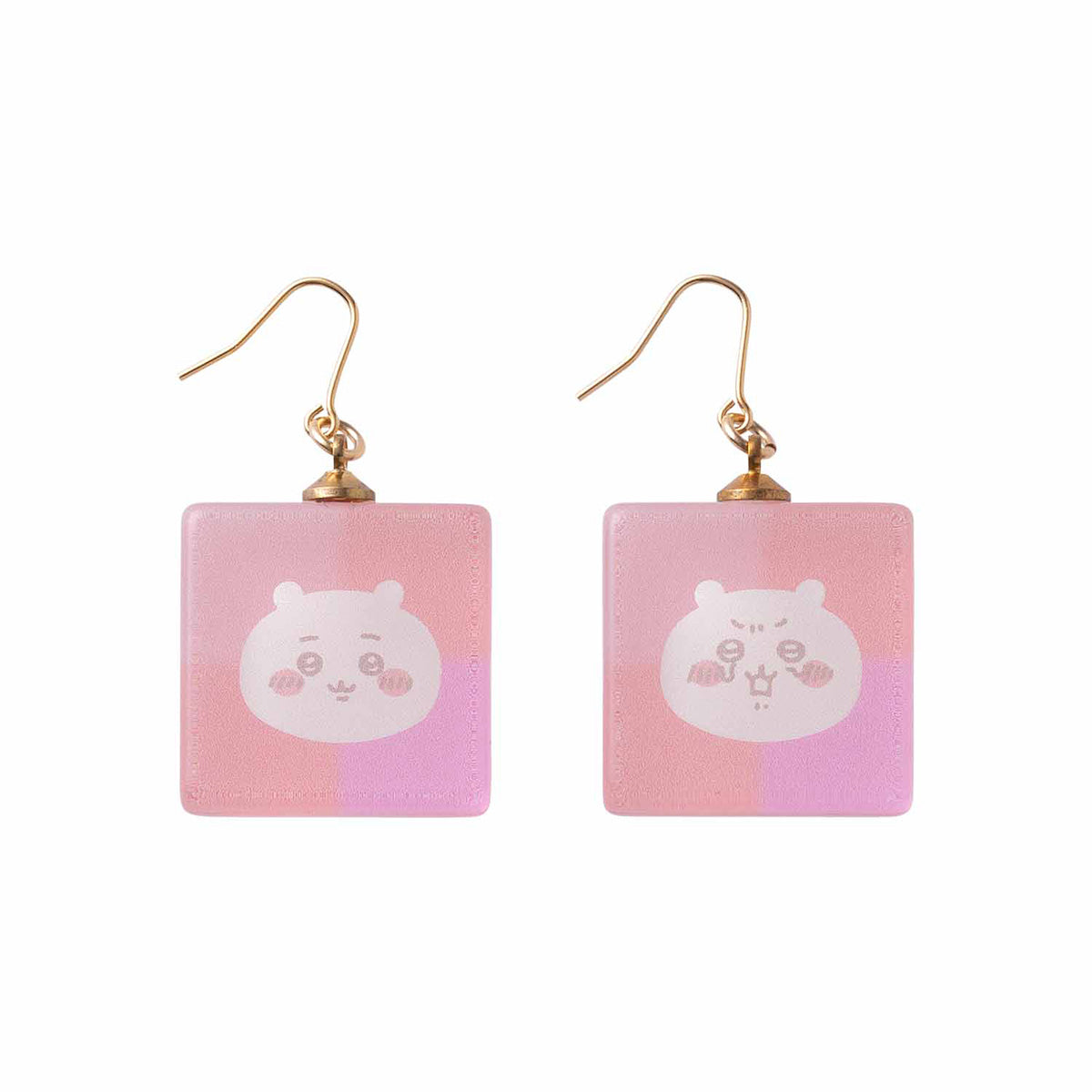 吉伊卡哇 東京特產 方形玻璃耳環（吉伊卡哇） ちいかわ 東京みやげ スクエアガラスピアス（ちいかわ）