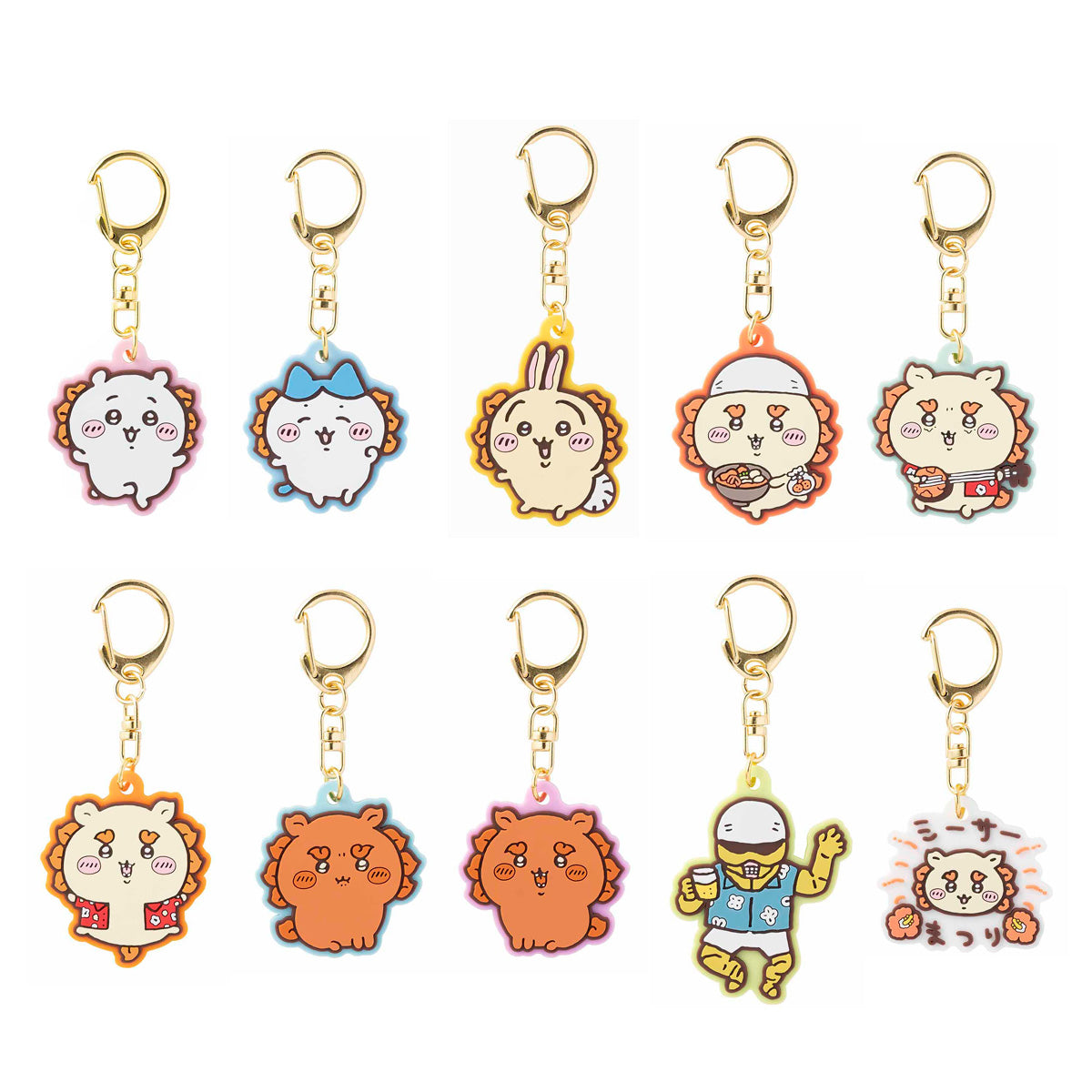 吉伊卡哇 風獅爺祭典！！！ 隨機橡膠吊飾（共10種） ちいかわ シーサー祭り！！！ トレーディングラバーマスコット（全10種）