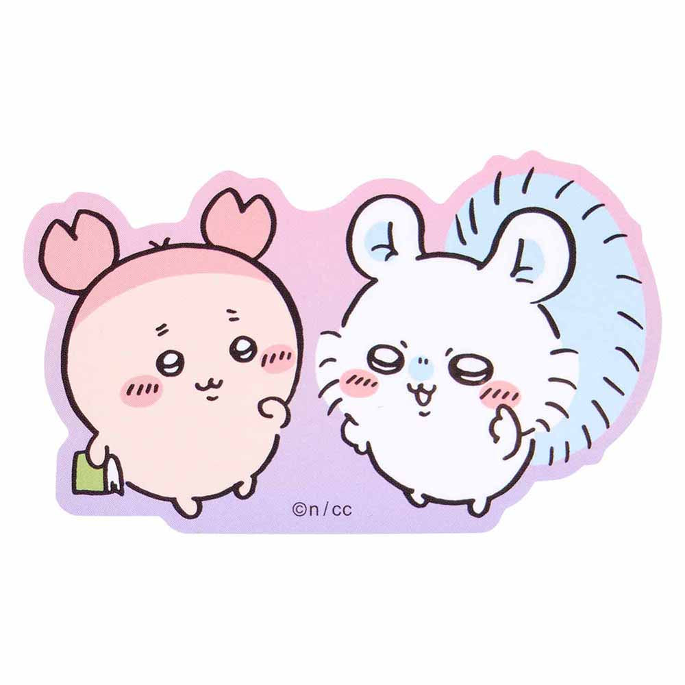 吉伊卡哇 出遊好期待！可貼在手機上的貼紙（莫莫加與螃蟹） ちいかわ お出かけ楽しみ！な スマホに貼れるサイズのステッカー（モモンガと古本屋）