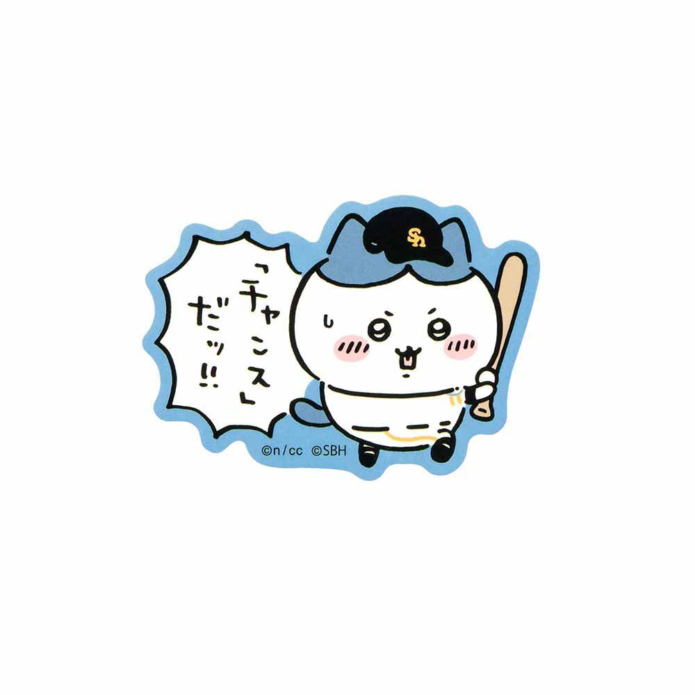 吉伊卡哇/鷹隊 可以貼在手機上的貼紙（小八貓） ちいかわ/ホークス スマホに貼れるサイズのステッカー（ハチワレ）