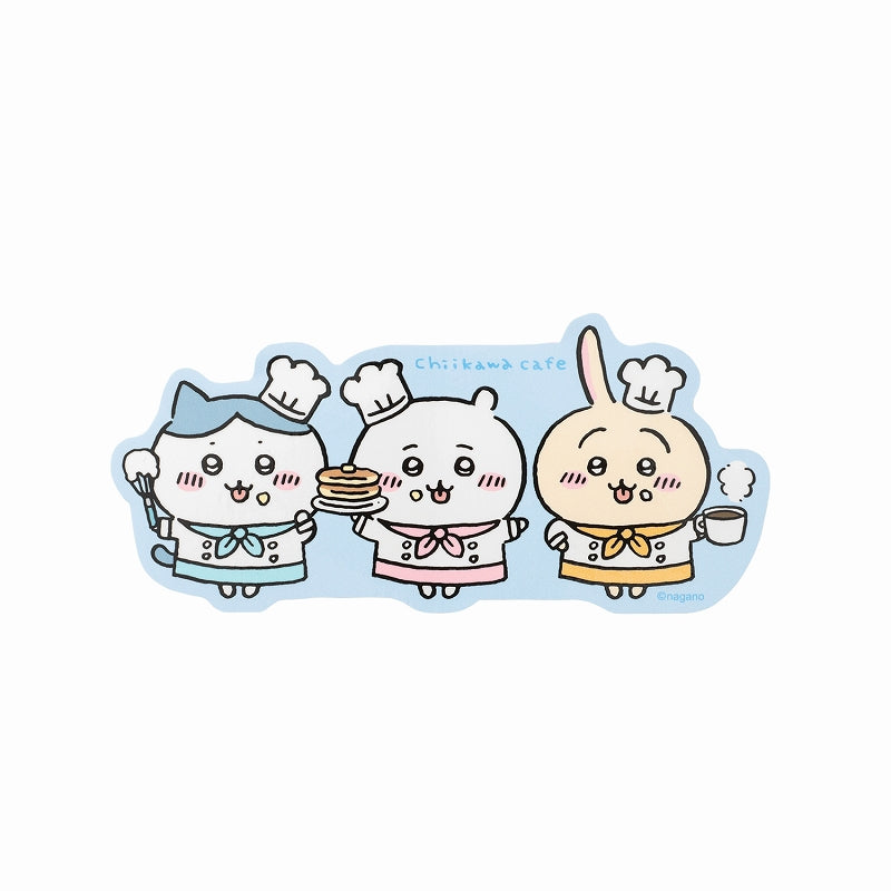 吉伊卡哇咖啡 輕鬆切割大貼紙（廚師） ちいかわカフェ ゆるカットビッグステッカー（コックさん）