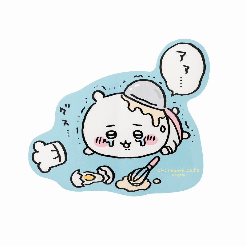 吉伊卡哇咖啡 輕鬆切割大貼紙（摔倒的廚師） ちいかわカフェ ゆるカットビッグステッカー（転んじゃったコックさん）