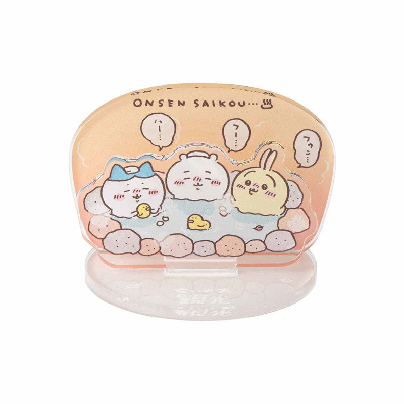 吉伊卡哇觀光 分層亞克力立牌（溫泉真好） ちいかわ観光 レイヤーアクリルスタンド（温泉最高）