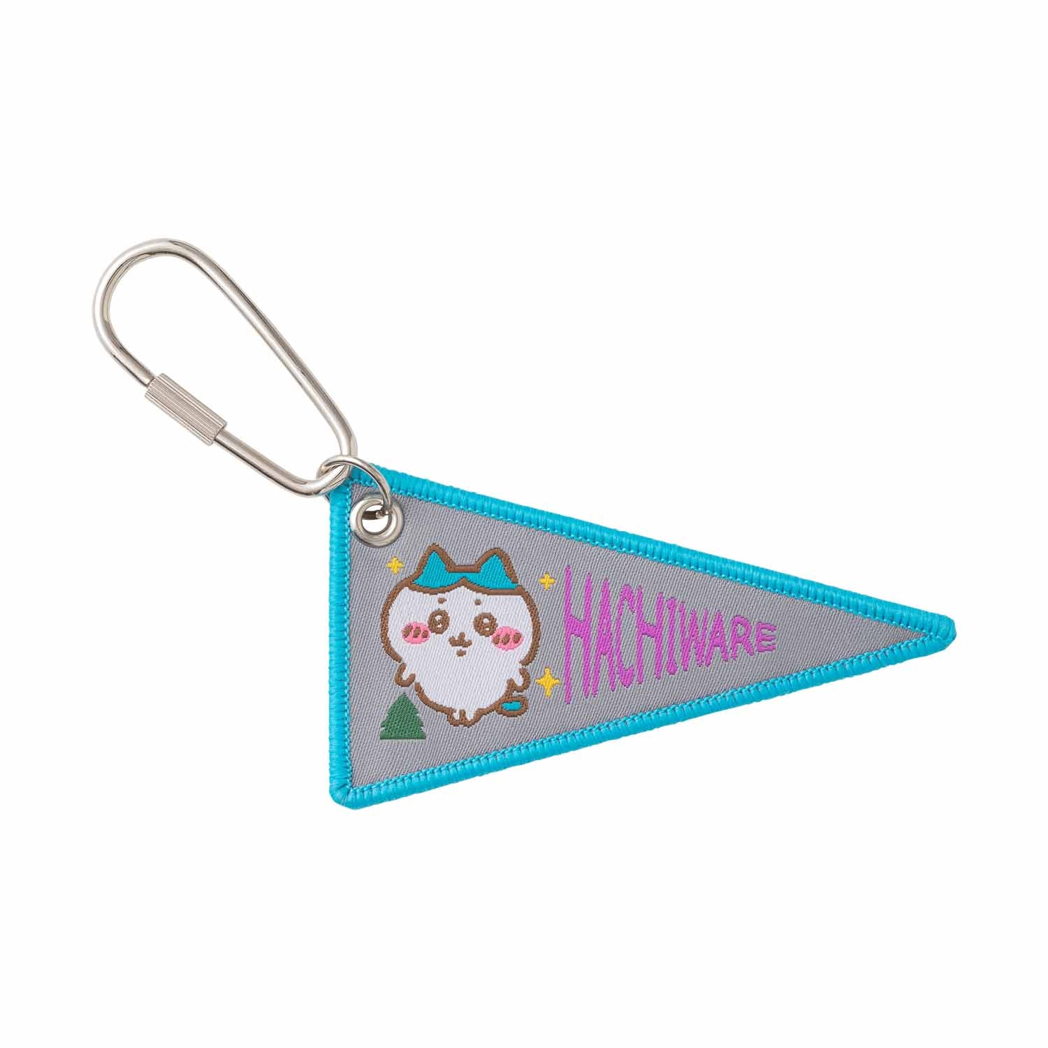 吉伊卡哇 露營GO! 織布旗鑰匙圈（小八貓）ちいかわ キャンプへGO! 織フラッグキーホルダー（ハチワレ）