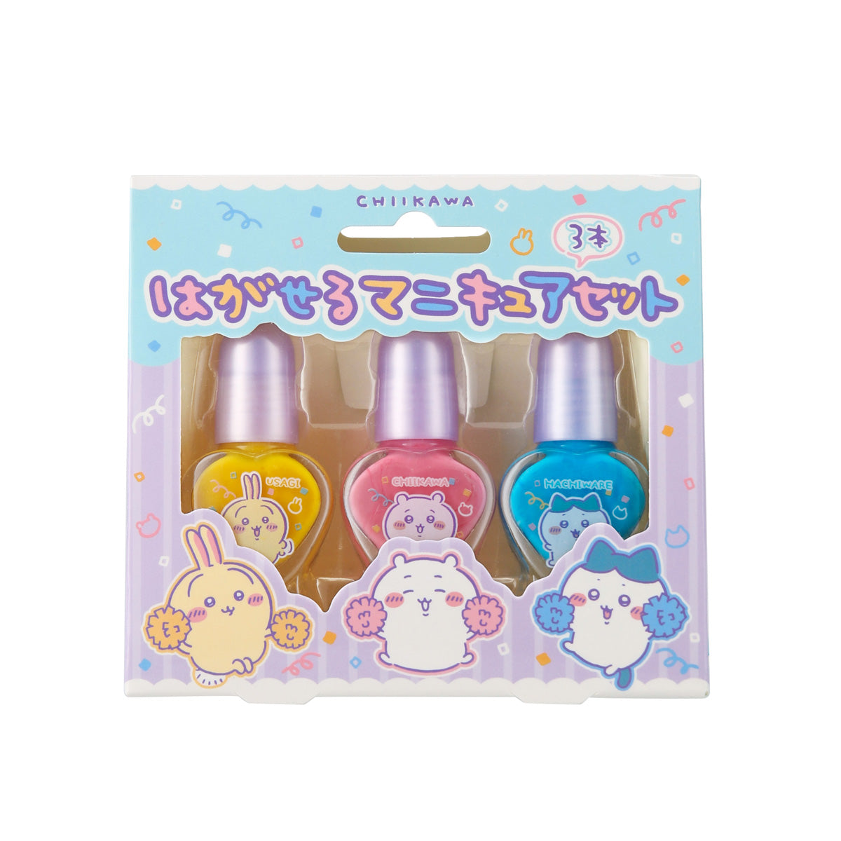 吉伊卡哇 可剝指甲油三件套B ちいかわ はがせるマニキュア3本セットB