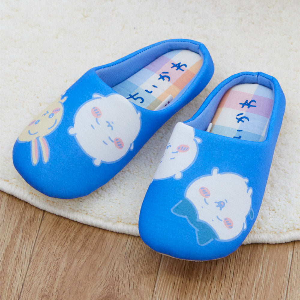 吉伊卡哇 格子室內拖鞋 BL ちいかわ チェックルームシューズ BL