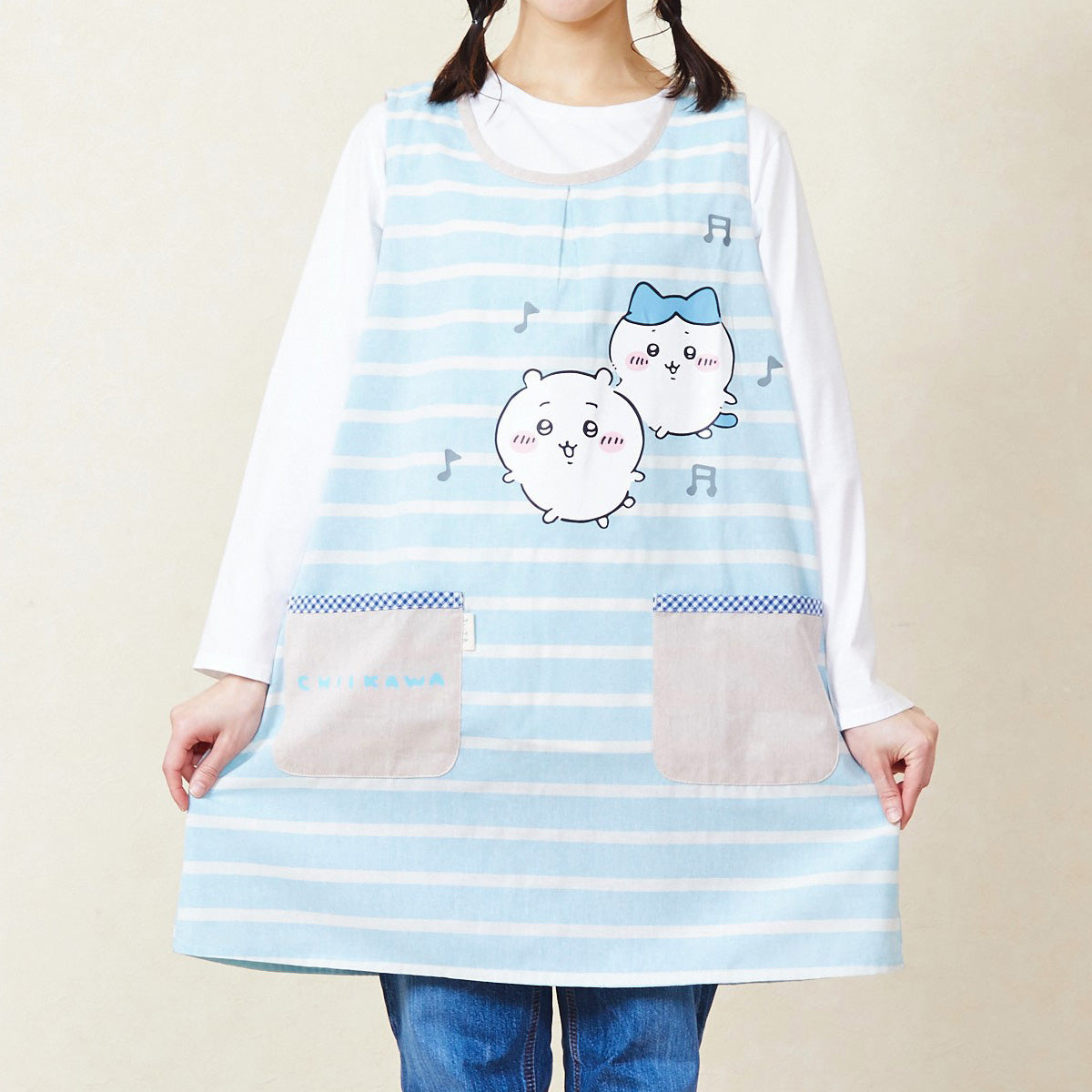 吉伊卡哇 條紋圍裙 ちいかわ ボーダーエプロン