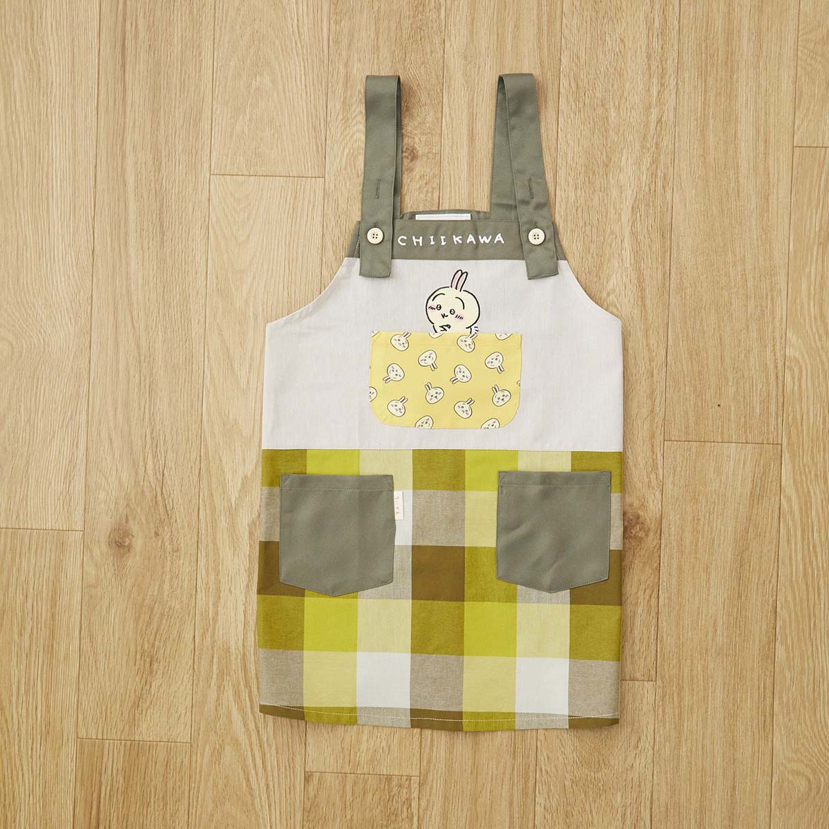 吉伊卡哇 兒童圍裙（兔子一起） ちいかわ キッズエプロン（うさぎと一緒に）