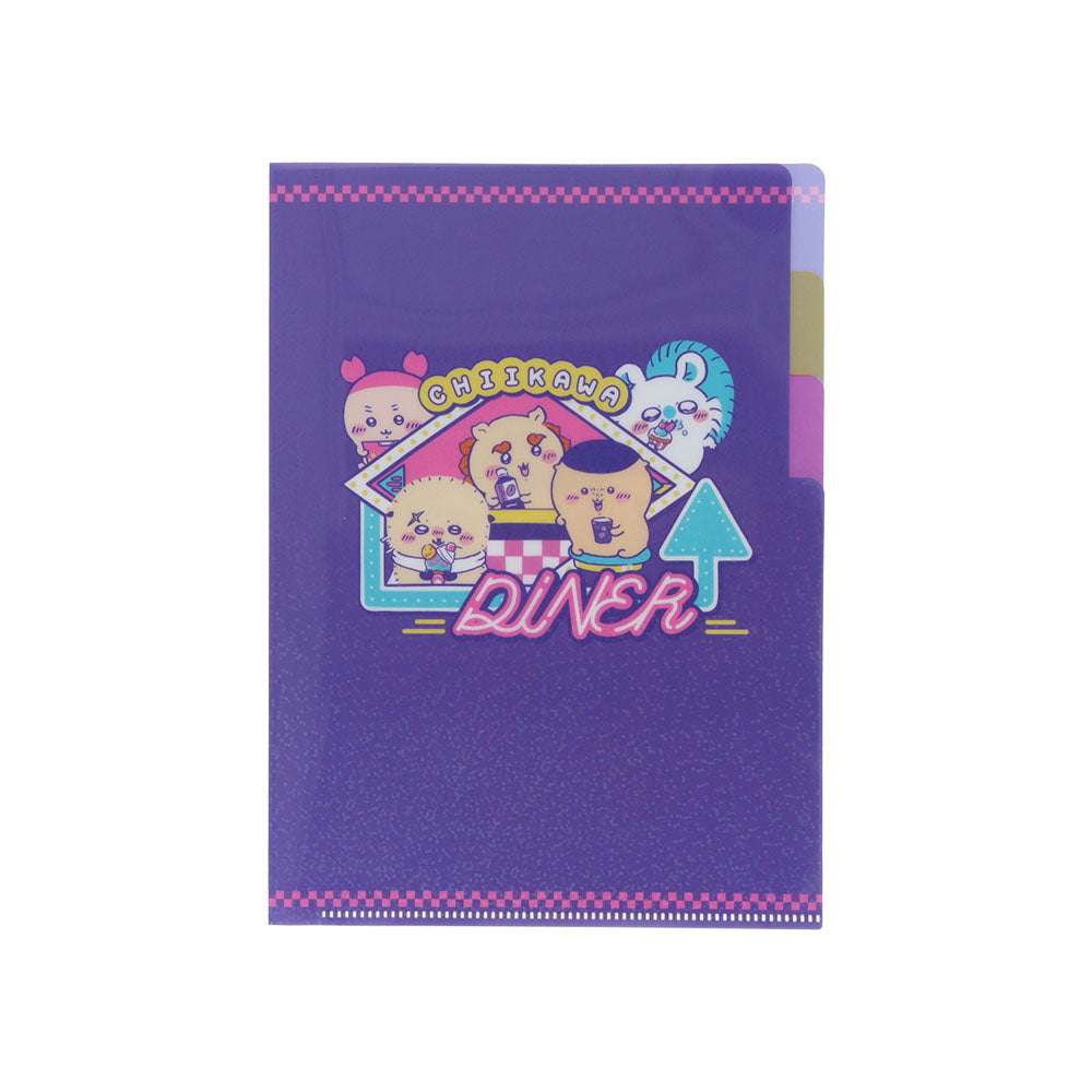 吉伊卡哇 透明文件夾 A5 3件套 (吉伊卡哇 DINER 晚餐) ちいかわ クリアファイルA5 3P（ちいかわ DINER ディナー）