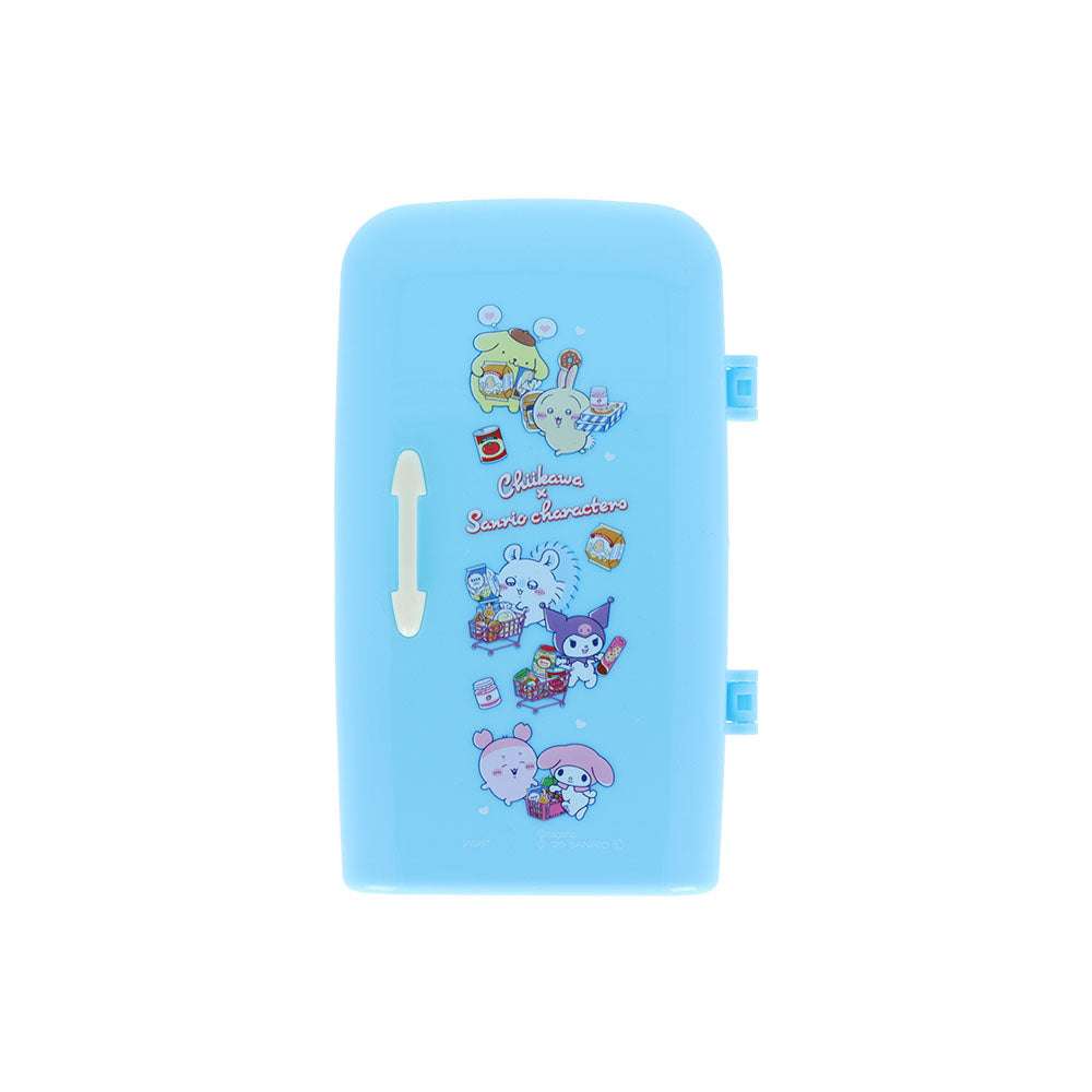 吉伊卡哇 × 三麗鷗角色 冰箱筆筒 (藍色) ちいかわ×サンリオキャラクターズ スーパーマーケットな冷蔵庫ペンスタンド（ブルー）