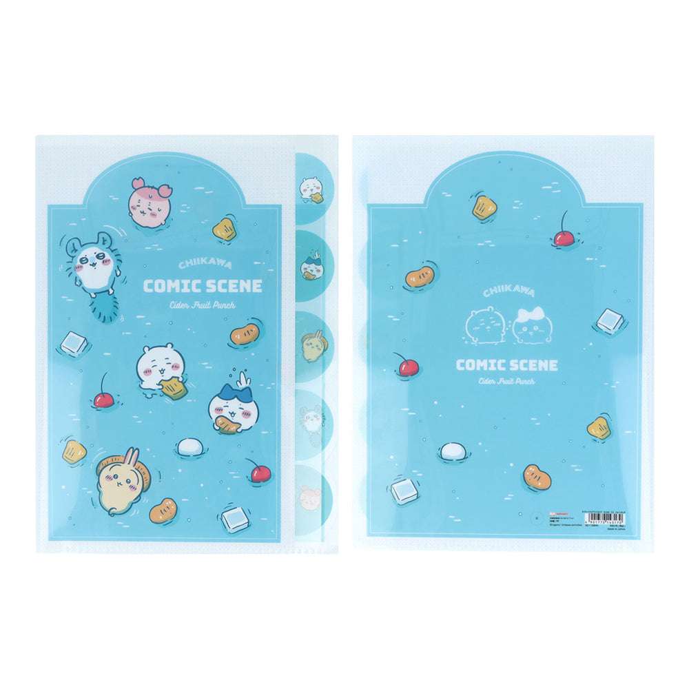 吉伊卡哇 透明文件夾5枚組（水果冰） ちいかわ ダイカットクリアファイル5P（フルーツポンチ）