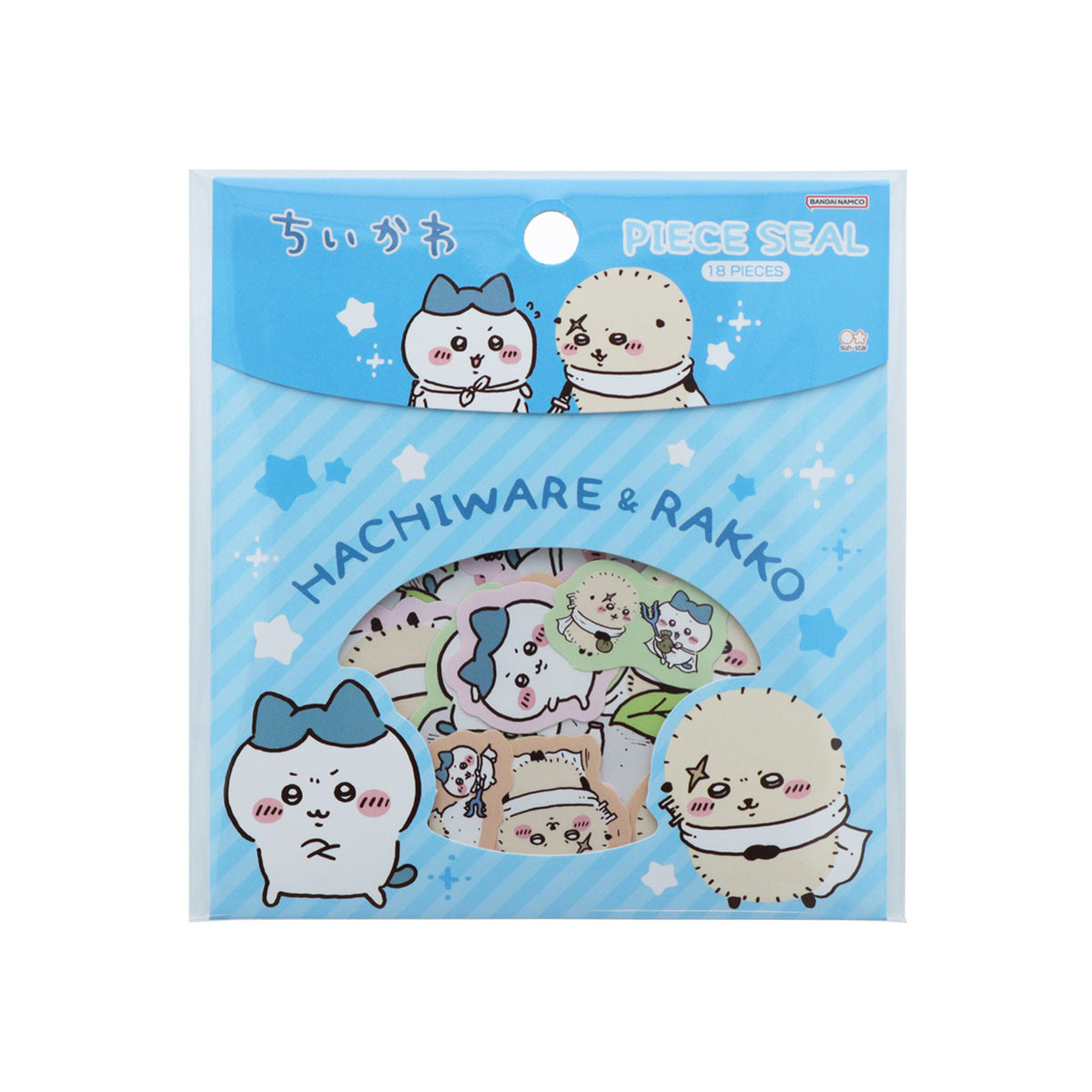 吉伊卡哇 拼圖貼紙（小八貓×海獺） ちいかわ ピースシール（ハチワレ×ラッコ）