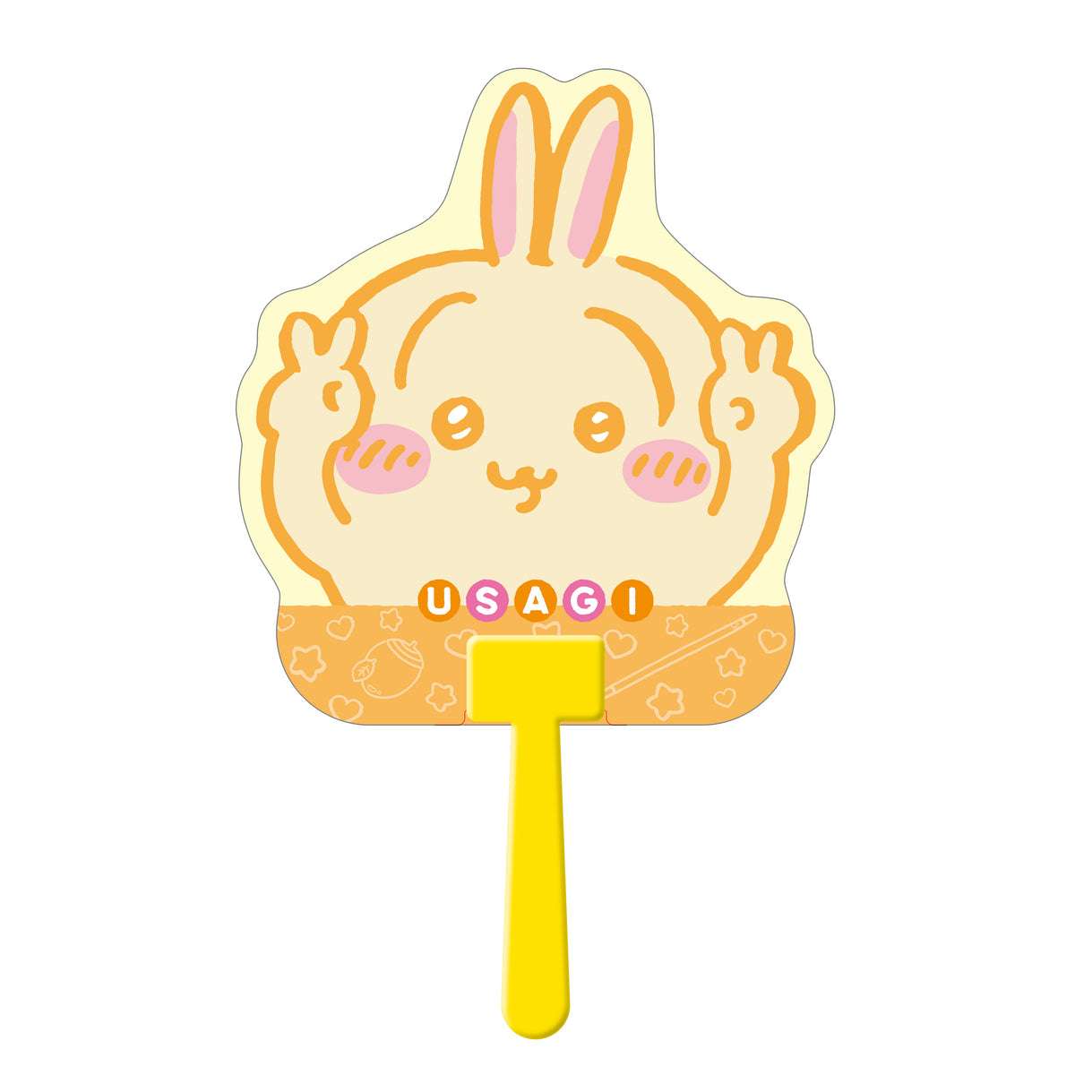 吉伊卡哇 造型扇子（兔兔4） ちいかわ ダイカットうちわ（うさぎ4）