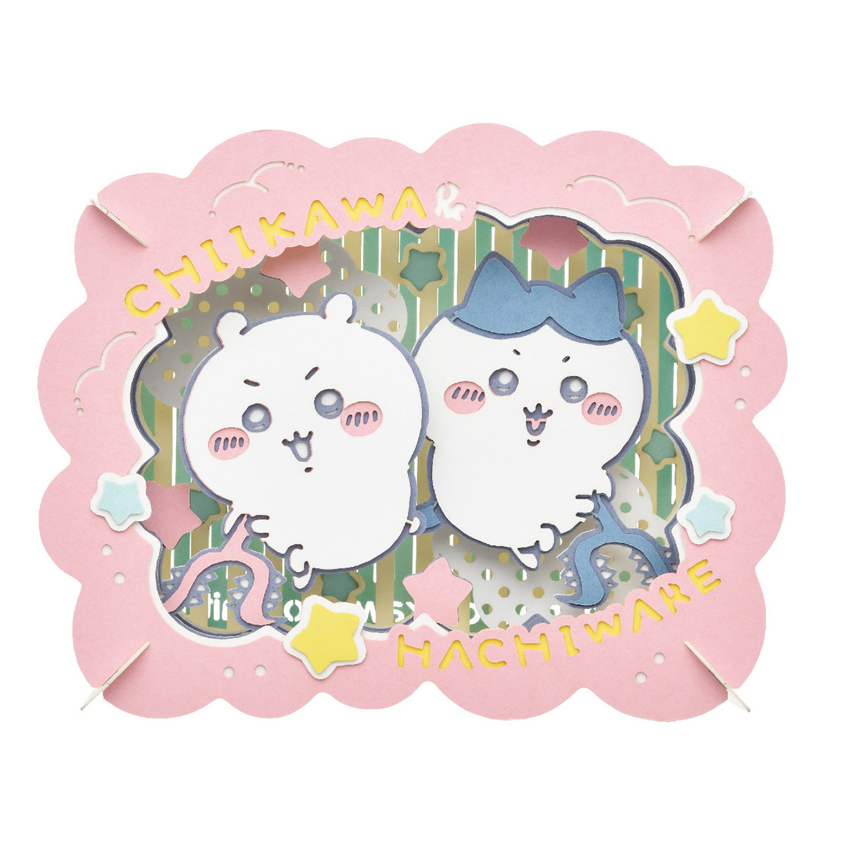 吉伊卡哇 紙雕（PT-325 吉伊卡哇＆小八貓） ちいかわ ペーパーシアター（PT-325 ちいかわ＆ハチワレ）