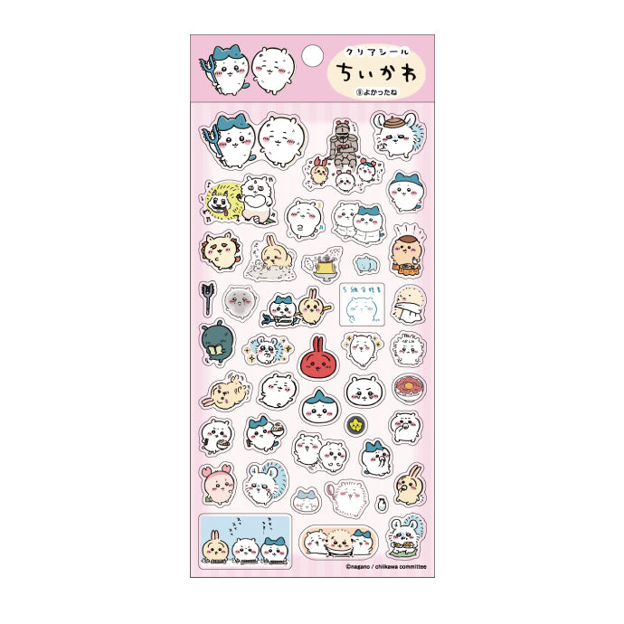 吉伊卡哇 清晰貼紙（9）好棒哦 ちいかわ クリアシール（9）よかったね
