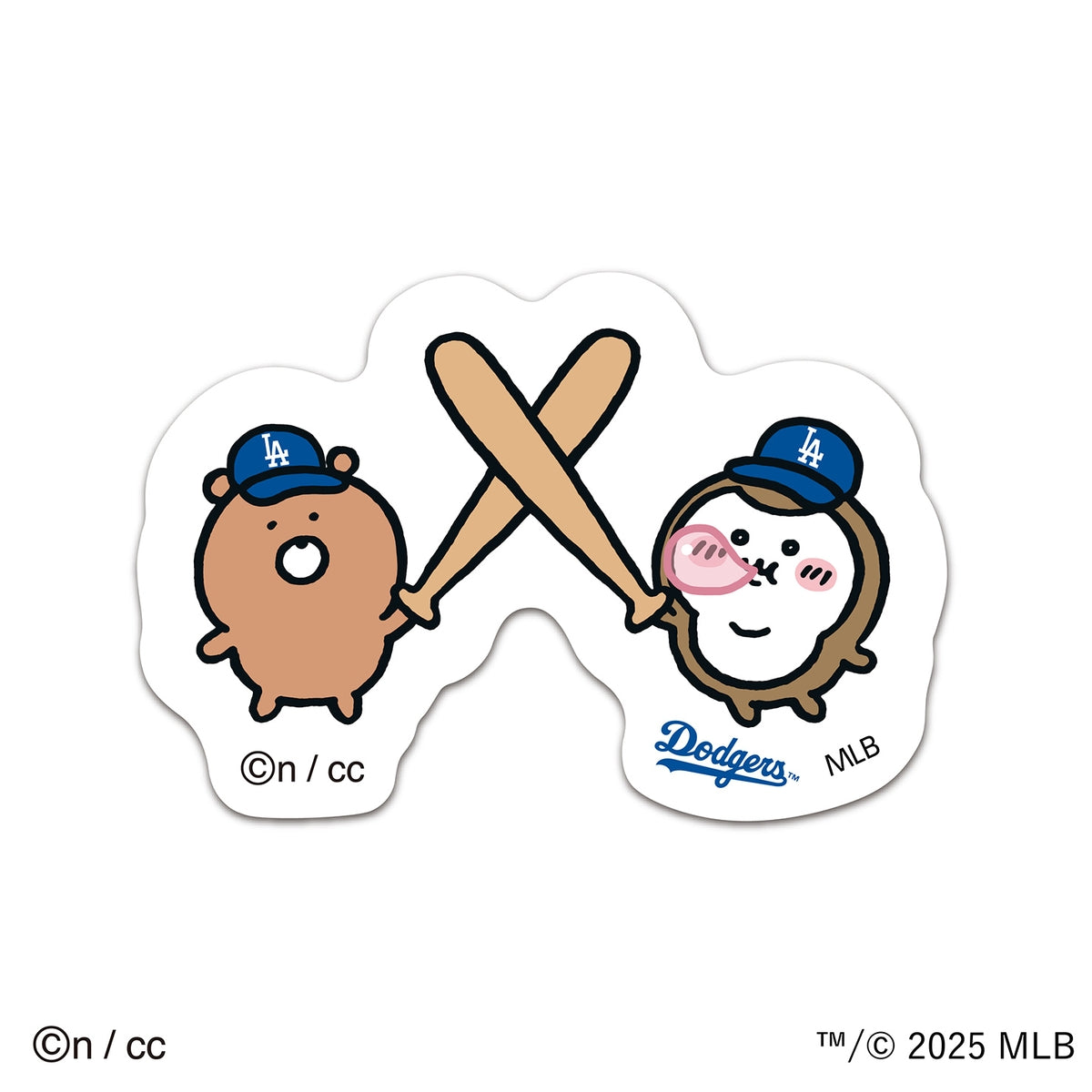 吉伊卡哇×MLB TOKYO SERIES 不規則貼紙 ⑰ 熊玩偶與甲蟲 ちいかわ×MLB TOKYO SERIES ダイカットステッカー⑰くまのぬいぐるみとカブトムシ