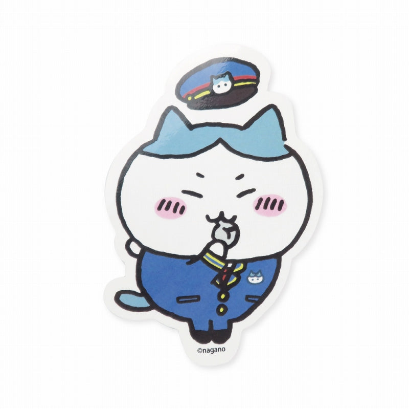 吉伊卡哇 剪影貼紙 吹哨（小八貓） ちいかわ ダイカットステッカー 笛吹き ハチワレ