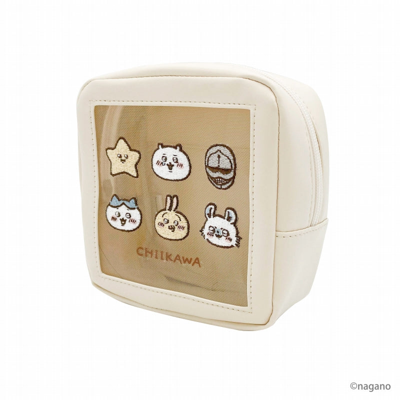 吉伊卡哇 網眼方形收納包 WH ちいかわ メッシュボックスポーチ WH