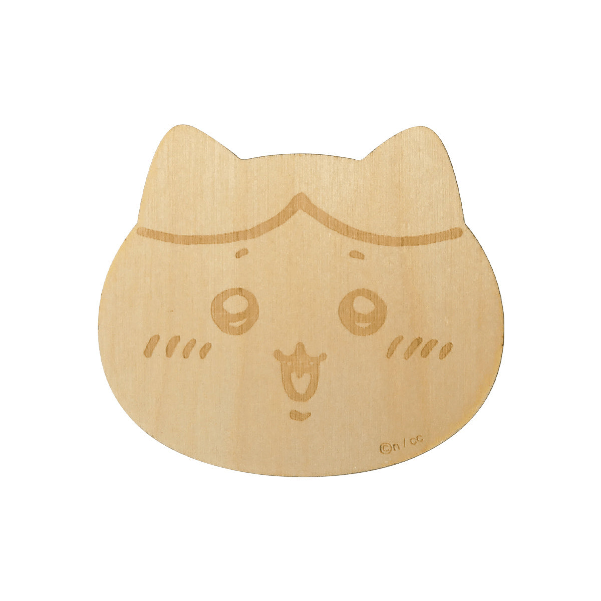吉伊卡哇 木質杯墊（小八貓） ちいかわ 木製コースター（ハチワレ）