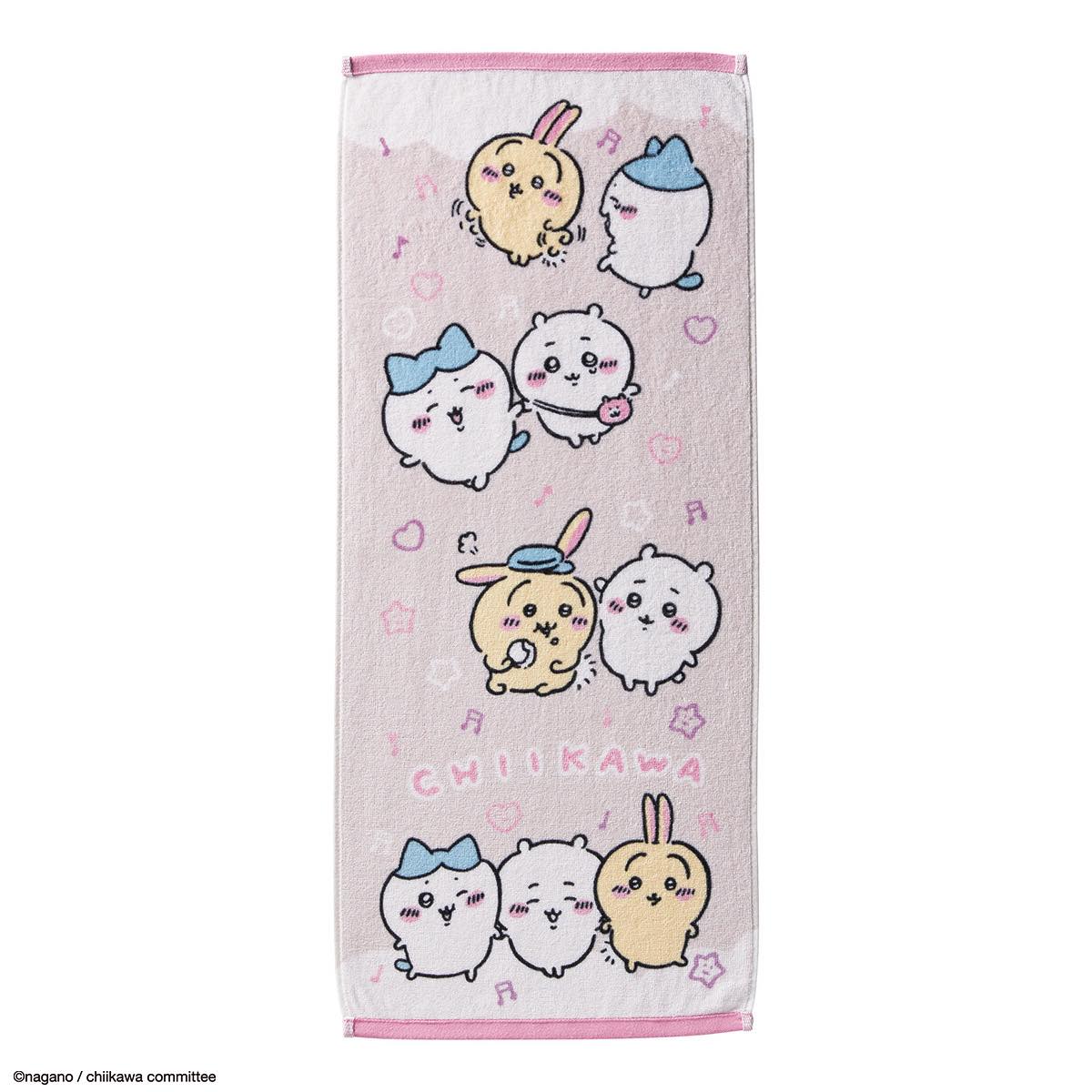 吉伊卡哇 面巾（一起親密） ちいかわ フェイスタオル（なかよくいっしょ）