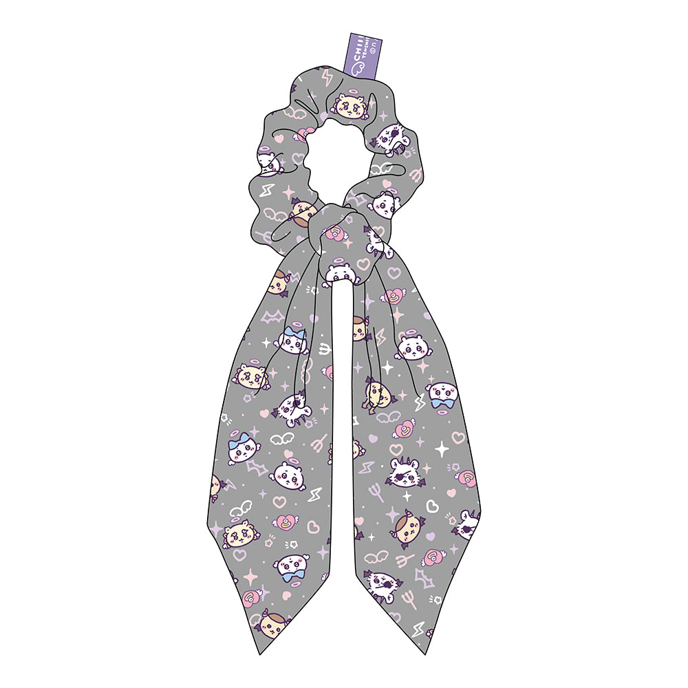 吉伊卡哇 天使?惡魔 髮圈＆圍巾 BK ちいかわ てんし♡あくま シュシュ＆スカーフ BK