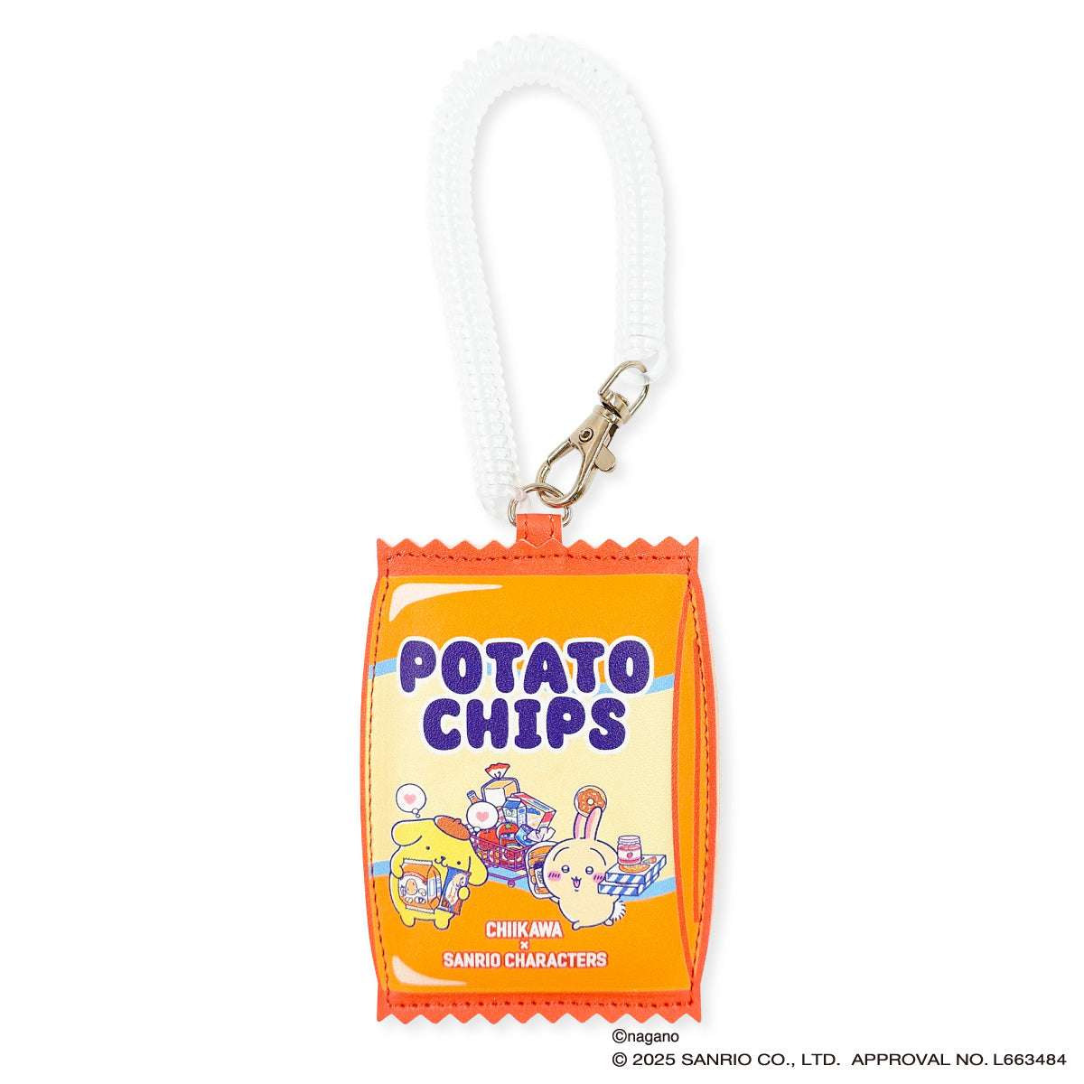 吉伊卡哇 × 三麗鷗角色 仿異形卡套 (兔兔 & 布丁狗) ちいかわ×サンリオキャラクターズ スーパーマーケットなフェイクダイカットパスケース（うさぎ＆ポムポムプリン）