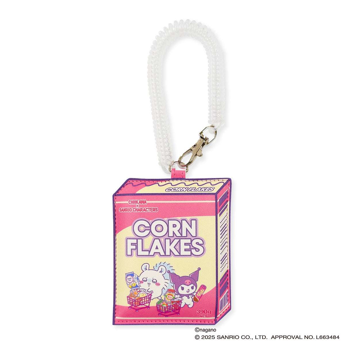 吉伊卡哇 × 三麗鷗角色 仿異形卡套 (小桃鼠 & 酷洛米) ちいかわ×サンリオキャラクターズ スーパーマーケットなフェイクダイカットパスケース（モモンガ＆クロミ）